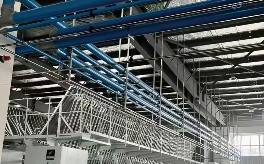 Hệ thống ống nhôm xanh cho mạng lưới không khí công nghiệp
