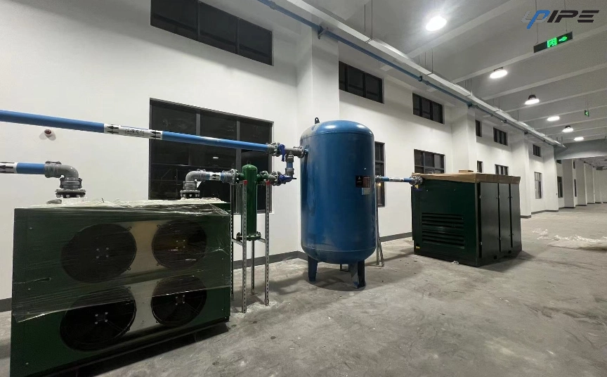 Sơ đồ lắp đặt ống kh&iacute; n&eacute;n cho nh&agrave; m&aacute;y cung cấp kh&iacute;