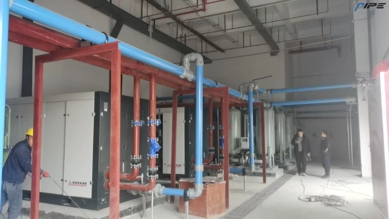 Ống dẫn khí nén màu xanh