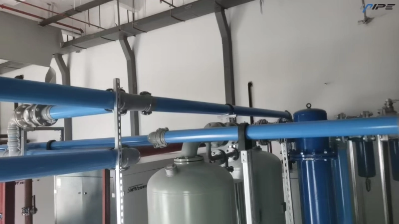 Ống phân phối khí nén màu xanh