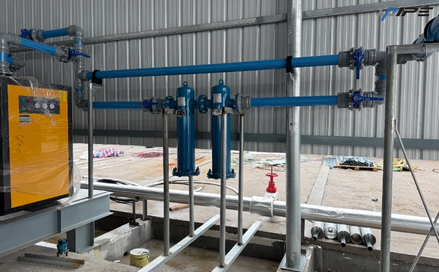 Hệ thống ống kh&iacute; n&eacute;n bằng nh&ocirc;m cho d&acirc;y chuyền sản xuất nh&agrave; m&aacute;y dệt