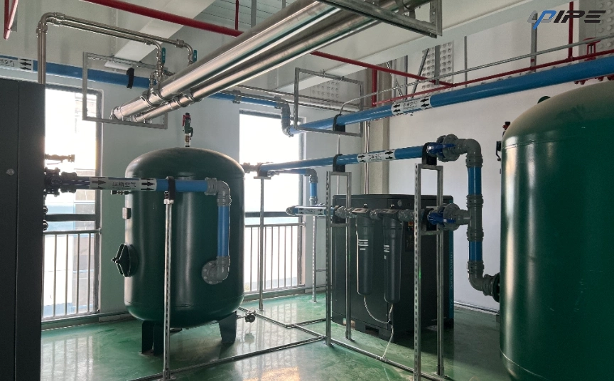 Hệ thống ống kh&iacute; n&eacute;n bằng nh&ocirc;m d&ugrave;ng trong xưởng &ocirc; t&ocirc;, CNC